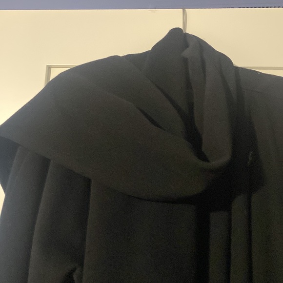 Black wool swing coat made in Italy - Picture 5 of 5